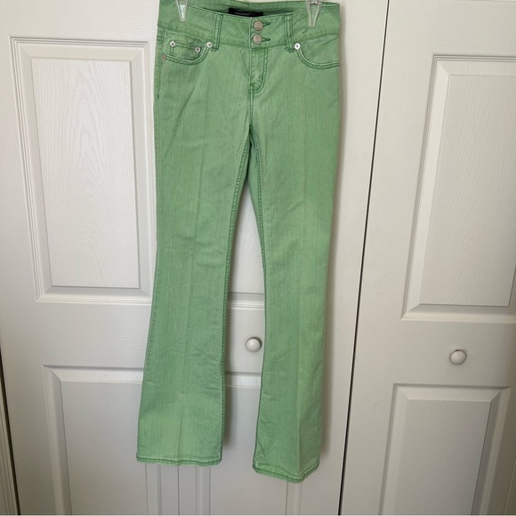 London Jean Mint Green Denim Jeans - Picture 2 of 12